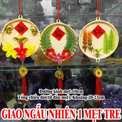 Mẹt Nhựa Ngẫu nhiên size nhỏ Treo Trang Trí Tết Mẹt Hoa Mai Hoa Đào Tài Lộc May Mắn Phụ Kiện Trang Trí Tết Decor Nhà Cửa