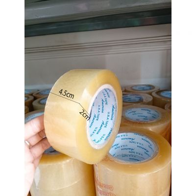 1 Cuộn Băng Keo Trong Chuyên Dụng Đóng Gói, Dán Hàng Hóa (330g cuộn) Khổ 45mm, 200yard, lõi nhỏ, dán chắc