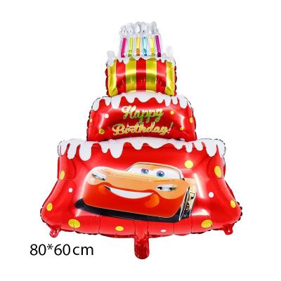 [HCM] Size đại Bóng kiếng trang trí sinh nhật thôi nôi chủ đề hoạt hình xe hơi, xe đua ô tô Lightning Mcqueen hình Bánh 