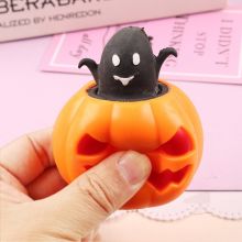 Đồ Chơi Bóp Mềm Squishy Hình Ma Quỷ Bí Ngô Đen Halloween