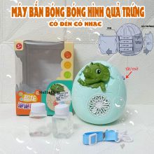 [HCM]đồ chơi súng bắn bong bóng hình quả trứng khủng long có nhạc có đèn tặng kèm 2 hũ xà phòng cho bé