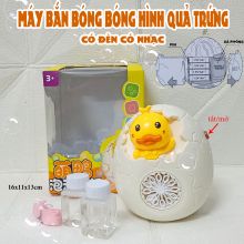 [HCM]đồ chơi súng bắn bong bóng hình quả trứng vịt vàng có nhạc có đèn tặng kèm 2 hũ xà phòng cho bé