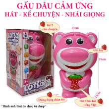 [MỚI]Đồ Chơi Gấu Dâu Lotso Kể Chuyện Ghi Âm Nhại Giọng Nói Giúp Bé Học Nói Nhanh Hát Nhạc Thiếu Nhi Cảm Ứng Chạm Cực Nhạ