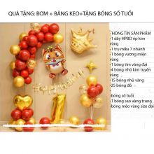 Sét Bóng Bay Trang Trí Sinh Nhật Thôi Nôi Cho Bé Tuổi Mèo,trang trí sinh nhật cho bé 1 tuổi  meo13