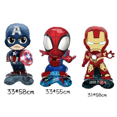 Bong bóng 4D siêu nhân người nhện captian iron man có đế trang trí sinh nhật