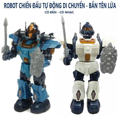 [LOẠI TO] Robot Siêu Nhân Anh Hùng Chiến Đấu Có Nhạc Có Đèn Đồ Chơi Tự Động Bắn Tên Lửa Quà Tặng Bé