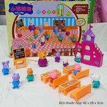 Đồ Chơi Heo Peppa Full Box Lâu Đài Peppa Lớp Học 10 nhân vật