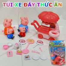 Túi đồ chơi xe đẩy bánh kẹo heo peppa Đồ chơi heo peppa cho bé YM166A-31