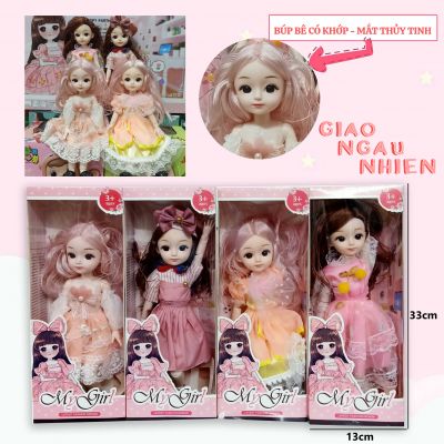 Búp bê 30cm có khớp cho bé gái, barbie bjd công chúa lớn loại to dễ thương đồ chơi baby