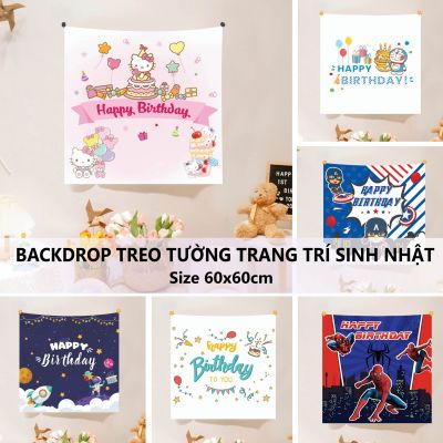 Phông Bạt Treo Tường BackDrop Trang Trí Sinh Nhật Banner Thôi Nôi Cho Bé Trai Bé Gái Nhiều Mẫu