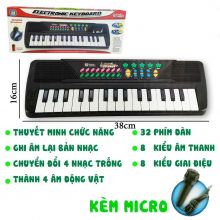 ĐỒ CHƠI ĐÀN ORGAN 32 PHÍM, CÓ MICRO, MÀU ĐÈN