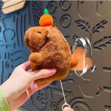 Gấu bông Capybara chuột lang nước, Móc khóa capybara chảy mũi, Đồ chơi capybara quẫy đuôi lông mịn