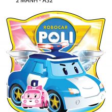 Lồng Đèn Trung Thu 4D Dùng Pin Có Đèn Có Nhạc Thiếu Nhi Robocar Poli 2 Mặt