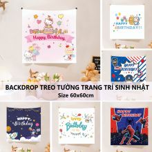 Phông Bạt Treo Tường BackDrop Trang Trí Sinh Nhật Banner Thôi Nôi Cho Bé Trai Bé Gái Nhiều Mẫu