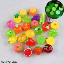 (CÓ TÚI MÙ) CHARM TRÁI CÂY DẠ QUANG PHÁT SÁNG MINI 3D DÙNG TRANG TRÍ TIỂU CẢNH, NHÀ BÚP BÊ