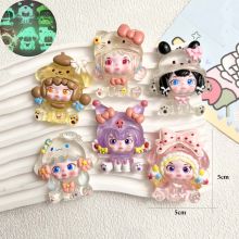 Túi Mù Charm Búp Bê Công Chúa Sanrio Kuromi Melody Kitty Cinnamoroll Dạ Quang Phát Sáng Siêu Xinh