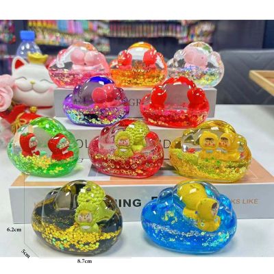 Charm nước đám mây kim tuyến lấp lánh Charm baby trái cây đáng yêu decor trang trí