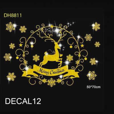 Decal Dán Tường Kính Trang Trí Chủ Đề Noel Giáng Sinh Merry Christmas 8811