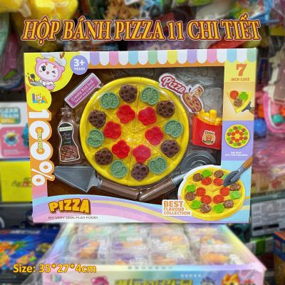 Hộp đồ chơi làm bánh Pizza Hut nấu ăn bằng nhựa LA6868H-10 Đồ chơi nhà bếp cho bé gái