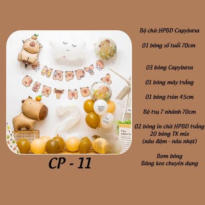  Set bóng trang trí sinh nhật chủ đề CAPYBARA  CP11