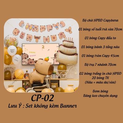  Set bóng trang trí sinh nhật chủ đề CAPYBARA  CP2