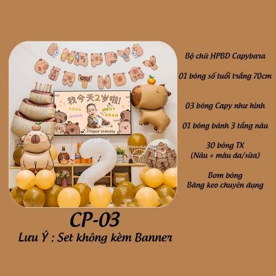  Set bóng trang trí sinh nhật chủ đề CAPYBARA  CP3