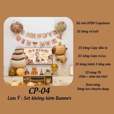  Set bóng trang trí sinh nhật chủ đề CAPYBARA  CP4