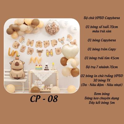  Set bóng trang trí sinh nhật chủ đề CAPYBARA  CP8