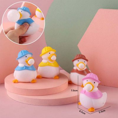 Con Vịt Nắn Bóp Đàn Hồi Squishy Mochi Hot, Đồ Chơi Nắn Bóp Đàn Hồi Xả Stress Hình Chú Vịt Hoạt Hình Cute