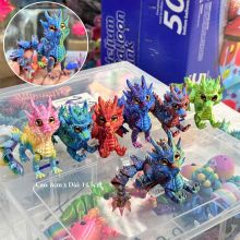 Đồ Chơi Mô Hình Động Vật - Động Vật In 3D Có Khớp Kì Lân Mắt Thủy Tinh Đẹp Làm Móc Khóa