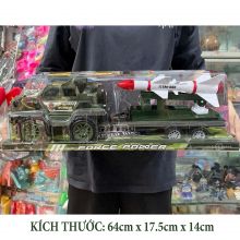 Đồ Chơi Xe Đầu Kéo Quân Sự Chở Tên Lửa Chạy Trớn Loại Đại Xe Chở Hàng Container Mô Hình Xe Qùa Tặng