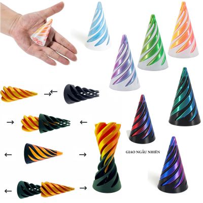 Đồ chơi Xoắn Ốc Hình Nón 3D Đồ chơi Fidget giải nén Kim tự tháp Xoay 3 Chiều Xả Stress