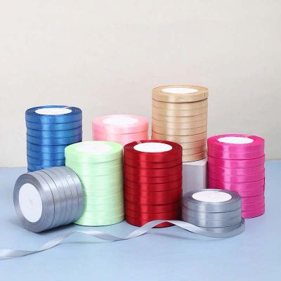 [ĐỦ SIZE] Ruy Băng Lụa Nhiều Màu Bản 1cm - Cuộn 22m Ruy băng Vải Làm Nơ Thắt Hoa