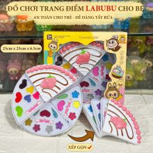 Hộp đồ chơi trang điểm Labubu Hình Bánh Kem Đồ chơi Makeup thật cho bé yêu thích trang điểm làm đẹp