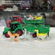 Xe mô hình container đầu kéo và thùng chở động vật