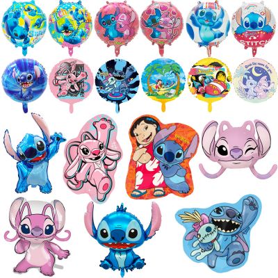 DISNEY Bong Bóng Lá Nhôm Hình Stitch Lilo Và Stitch Trang Trí Tiệc Sinh Nhật Thôi Nôi Cho Bé Trai Bé Gái Bóng Bay Hình Đ