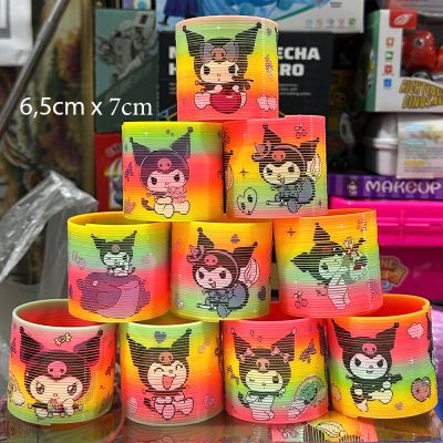 Đồ Chơi Lò Xo Vòng Tròn Kuromi Size Lớn Cầu Vồng Ma Thuật Xoắn Ốc Slinky Trò Chơi Xả Stress Giải Trí Trẻ Em