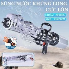 Đồ Chơi Bắn Nước Áp Lực Nén Lớn Hình Khủng Long Dung Tích 2L Súng Nước Đồ Chơi Mùa Hè Cho Bé