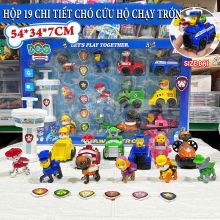 Đồ chơi hộp 19 nhân vật đội chó cứu hộ Pawpatrol SIZE ĐẠI kèm đèn Hải Đăng
