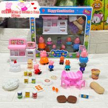 Đồ Chơi Hộp 28 Món Gia Đình Peppa Xe Kem Có Bàn Ghế Tủ Lạnh Bánh Kẹo