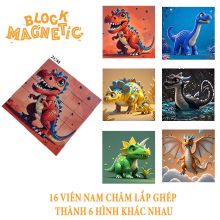 Đồ Chơi Rubik Nam Châm Tung Tung Sahur Công Chúa, Khủng Long Trò Chơi Xếp Hình Thông Minh Cho Bé