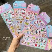 Hình Dán Sticker 3D In Nổi Cho Bé Trai Bé Gái Mẫu Mới Hello Kitty Hottrend