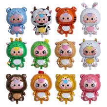 [Mini] Bóng Bay Baby Three trang trí sinh nhật sự kiện Bóng bay hình Thỏ Bé Ba 12 con giáp Labubu Capybara