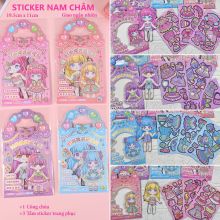 [Nam Châm] Sổ Hình Dán Sticker Công Chúa Thay Trang Phục Quần Áo Cho Bé Gái Đồ Chơi Trẻ Em Thủ Công