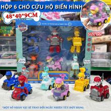 (SIZE ĐẠI) Hộp Đồ Chơi 6 Nhân Vật Biệt Đội Chó Biến Hình Xe Đua Máy Bay Mẫu Mới Đồ Chơi Chó Cứu Hộ Cho Bé