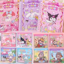 Sổ 40 Trang Hình Dán Labubu Sanrio Kuromi Sticker Capybara Miếng Decal Kết Hợp Sổ Ghi Chú Đồ Chơi Cho Bé