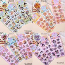 Sticker Charm Nước Lấp Lánh Gấu Trúc Panda, Capybara, Labubu, Kuromi, Baby Three Nhiều Mẫu Nhiều Hình Size Lớn