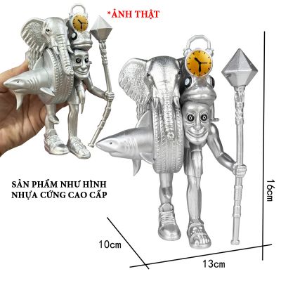 Đồ Chơi Mô Hình Kết Hợp Các Nhân Vật Vũ Trụ Brainrot Tung Tung Sahur Màu Bạc Shimpanzini Bananini Hot Trend