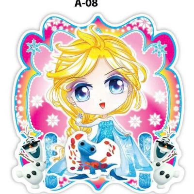 Lồng Đèn Trung Thu 4D Dùng Pin Có Đèn Có Nhạc Thiếu Nhi Elsa chibi 2 Mặt