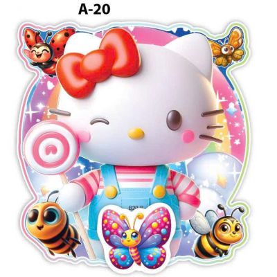 Lồng Đèn Trung Thu 4D Dùng Pin Có Đèn Có Nhạc Thiếu Nhi Kitty m1 2 Mặt